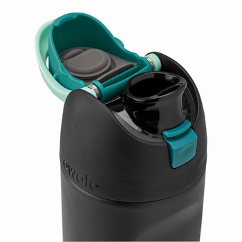 Owala 16oz FreeSip® Water Bottles Kids Black | FQVGDA176